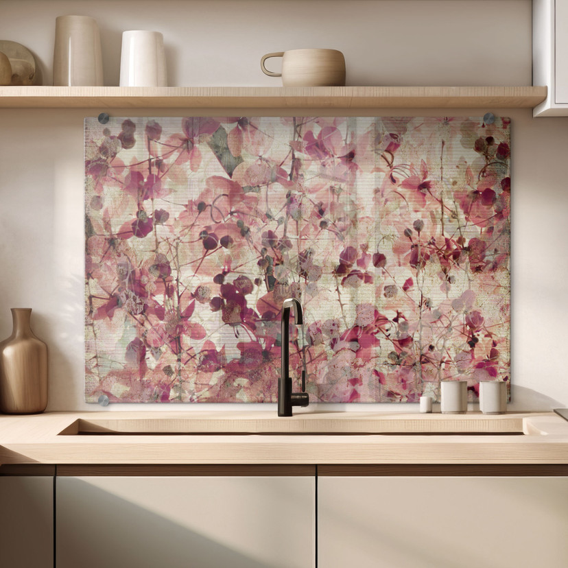 Stænkplade - Vintage blomstermønster
