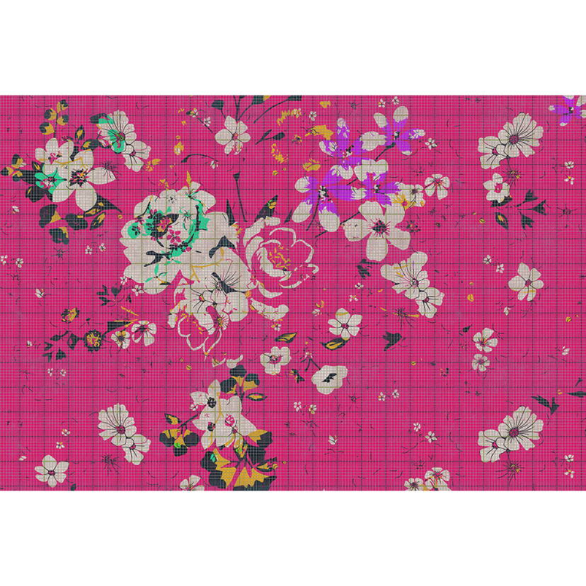 Livingwalls Fototapet Walls by Patel 2 flower plaid 2