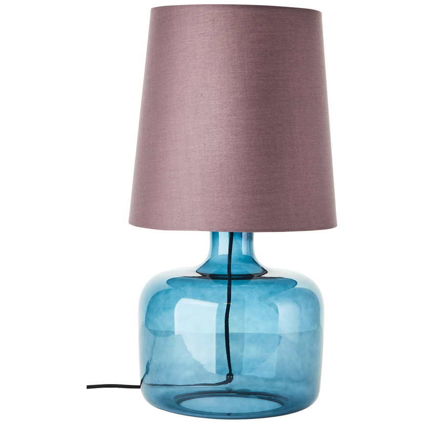 Tischleuchte Jana, blau, 57 x 29,8 cm, Textil Tischleuchte
