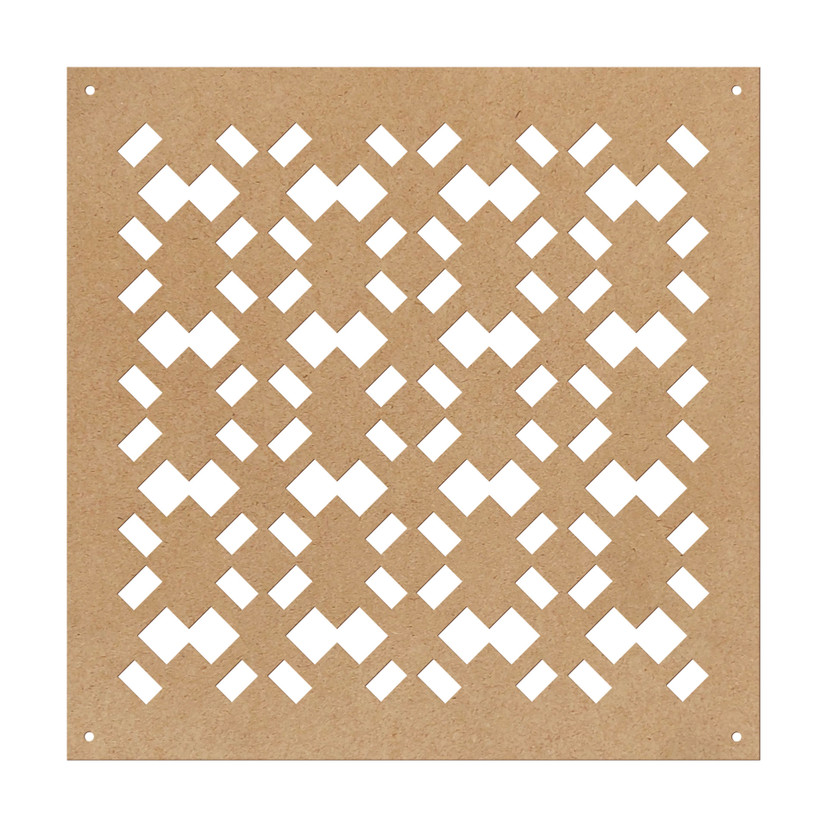 Rozdzielacz do pokoju Próbki geometryczne - MDF natura