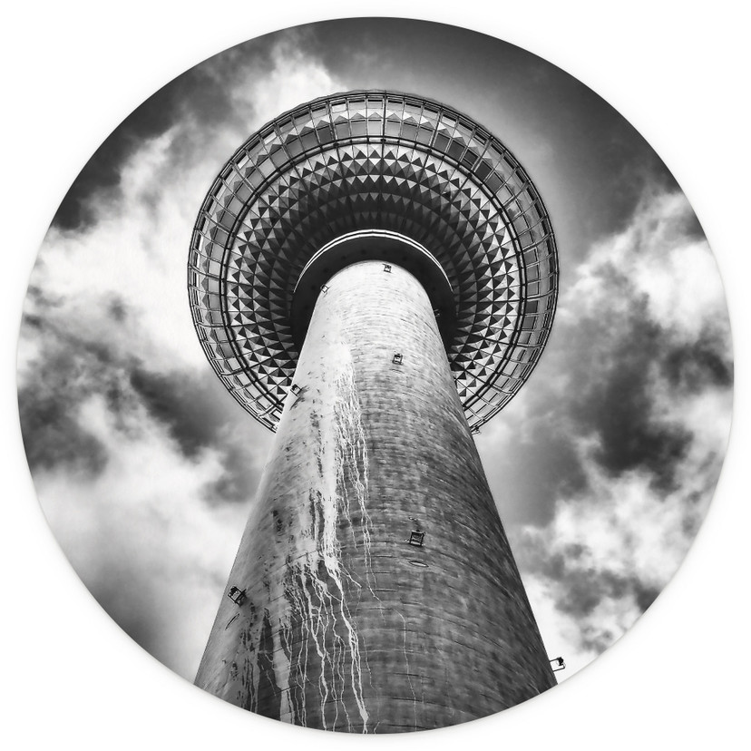 Fototapeta Landmark - Wieża telewizyjna Berlin okrągła - Brązowy - tapeta flizelinowa/tapeta flizeli