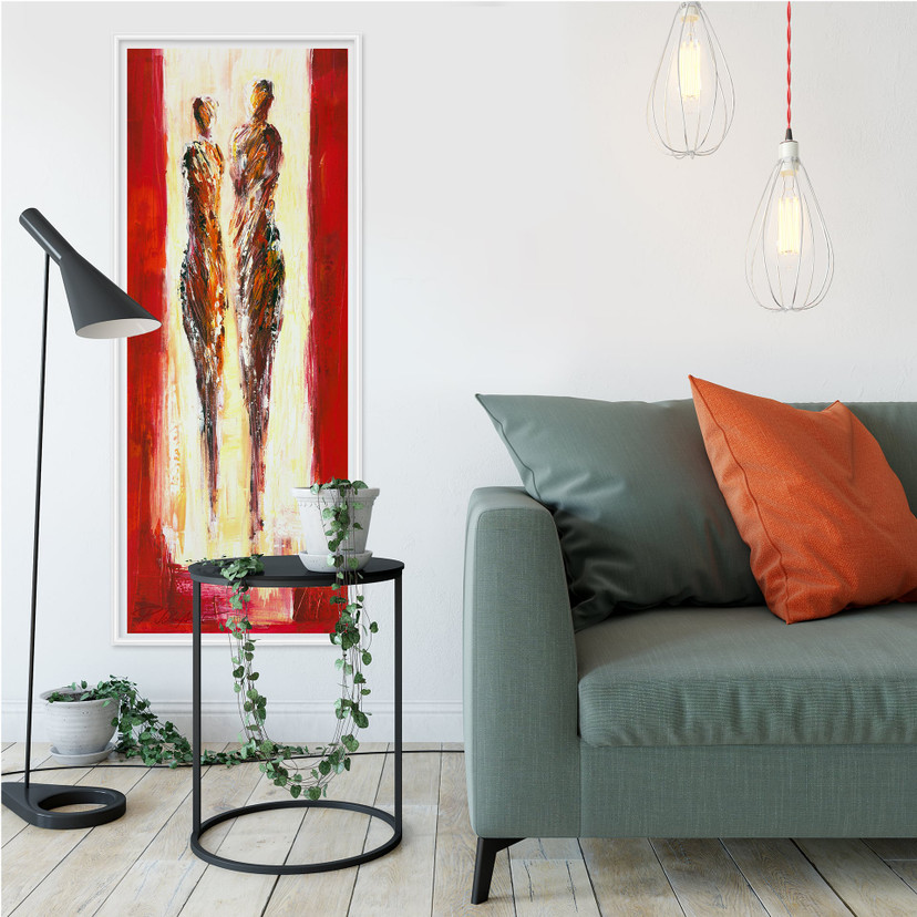 Zelfklevende Poster - Schüßler - Couple in Red