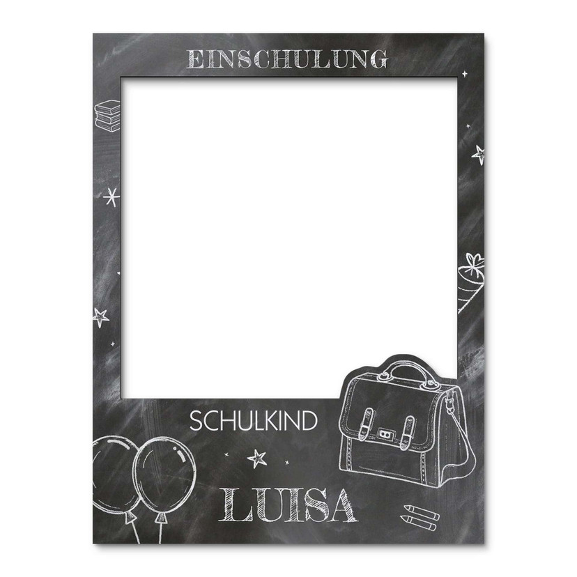 Fotorahmen Einschulung Tafel-Look - personalisierbar