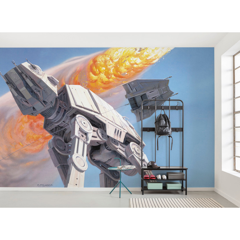Vlies Fototapete - Star Wars Classic RMQ Hoth Battle AT-AT - 500 x 250 cm