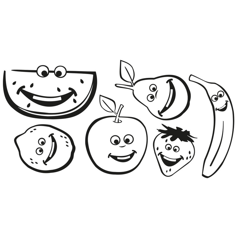Muursticker Gezond Fruit
