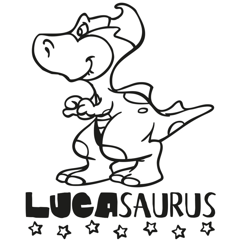 Wallsticker -  + Navn + Dinosaurus 02