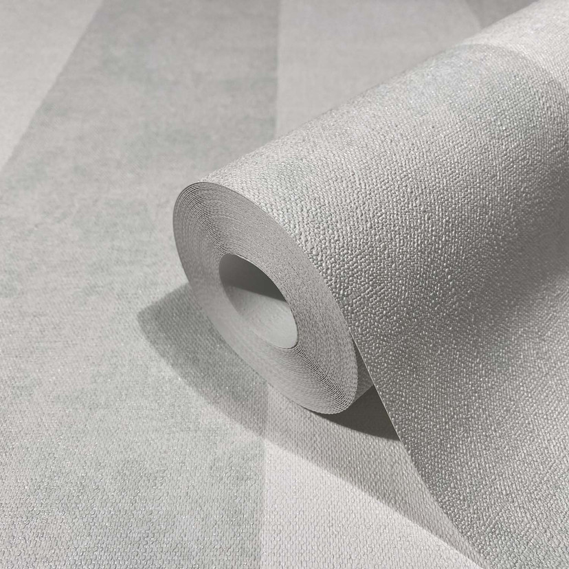 Multistribet tapet, non-woven Shades Iconic hvid, grå
