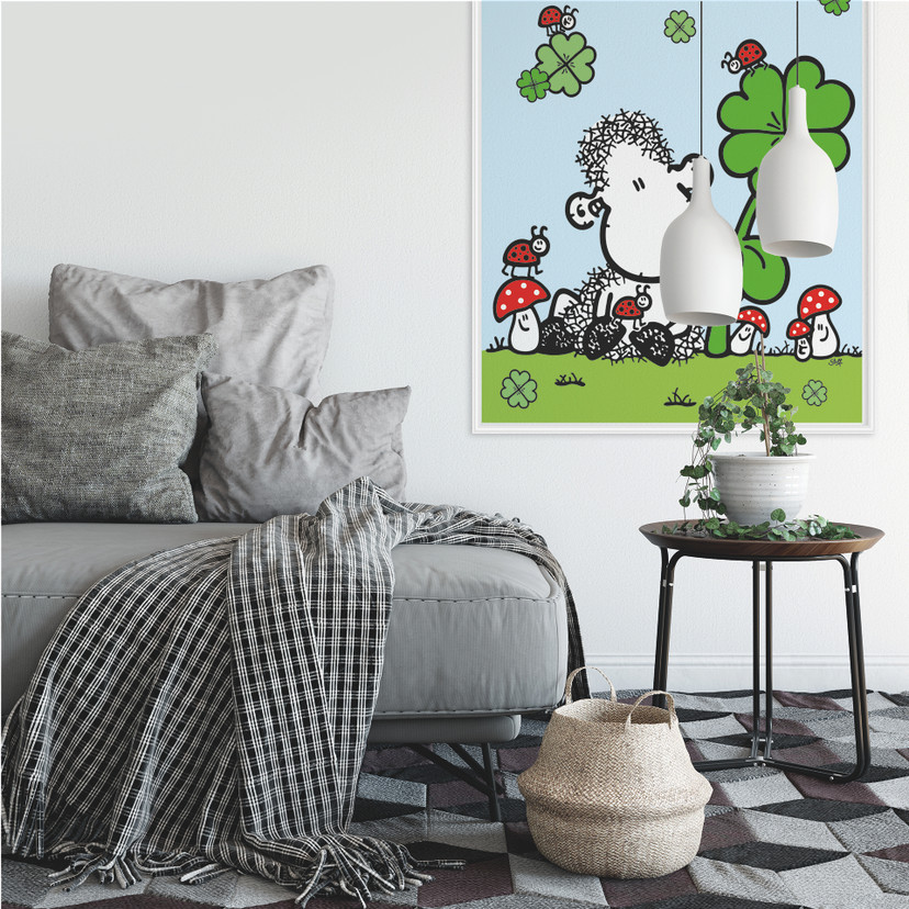 Zelfklevende Poster - Sheepworld - Happiness