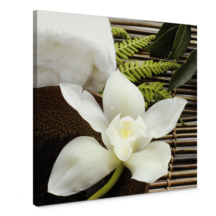 Obraz na płótnie Wellness Orchid - Kwadrat