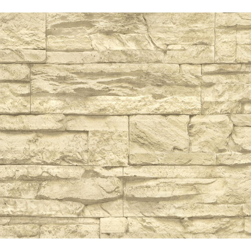 A.S. Création tapet Wood'n Stone, Beige, Cream