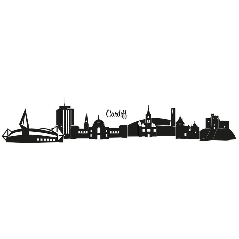 Wallsticker Cardiff Skyline