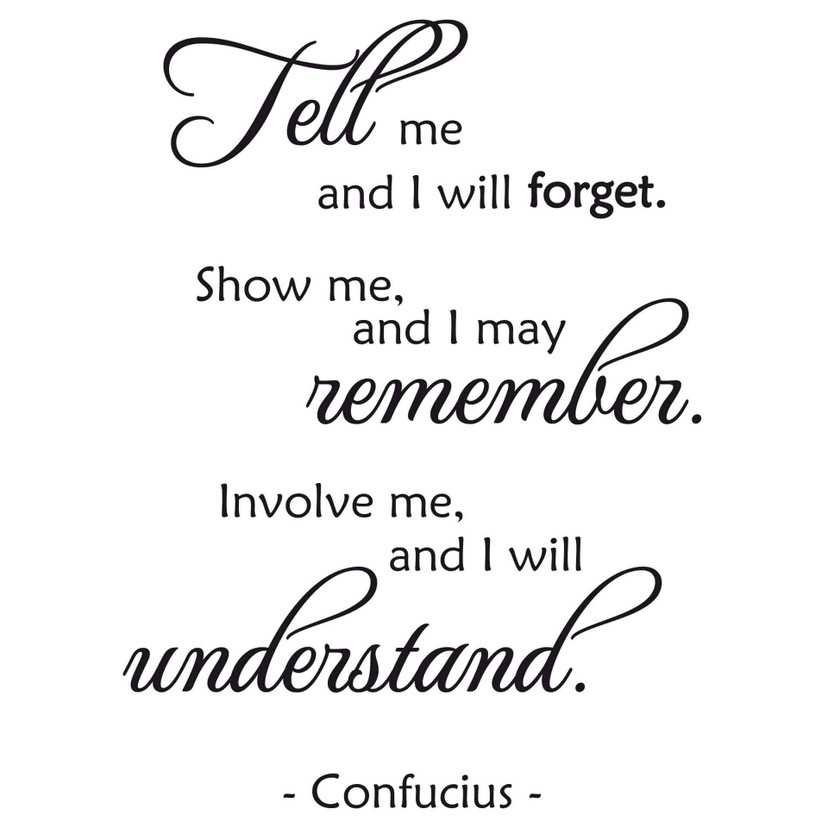 Wallsticker Tell me... - Confucius