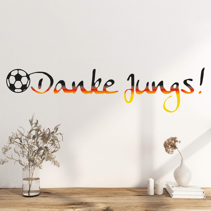 Wandtattoo Danke Jungs