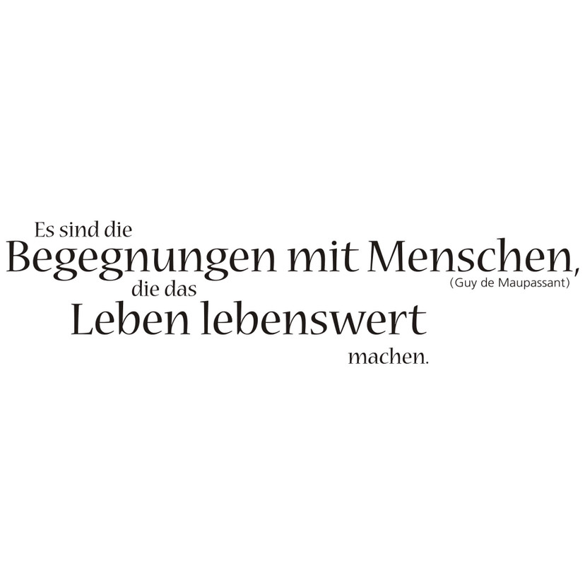 Wandtattoo Es sind die Begegnungen mit Menschen...