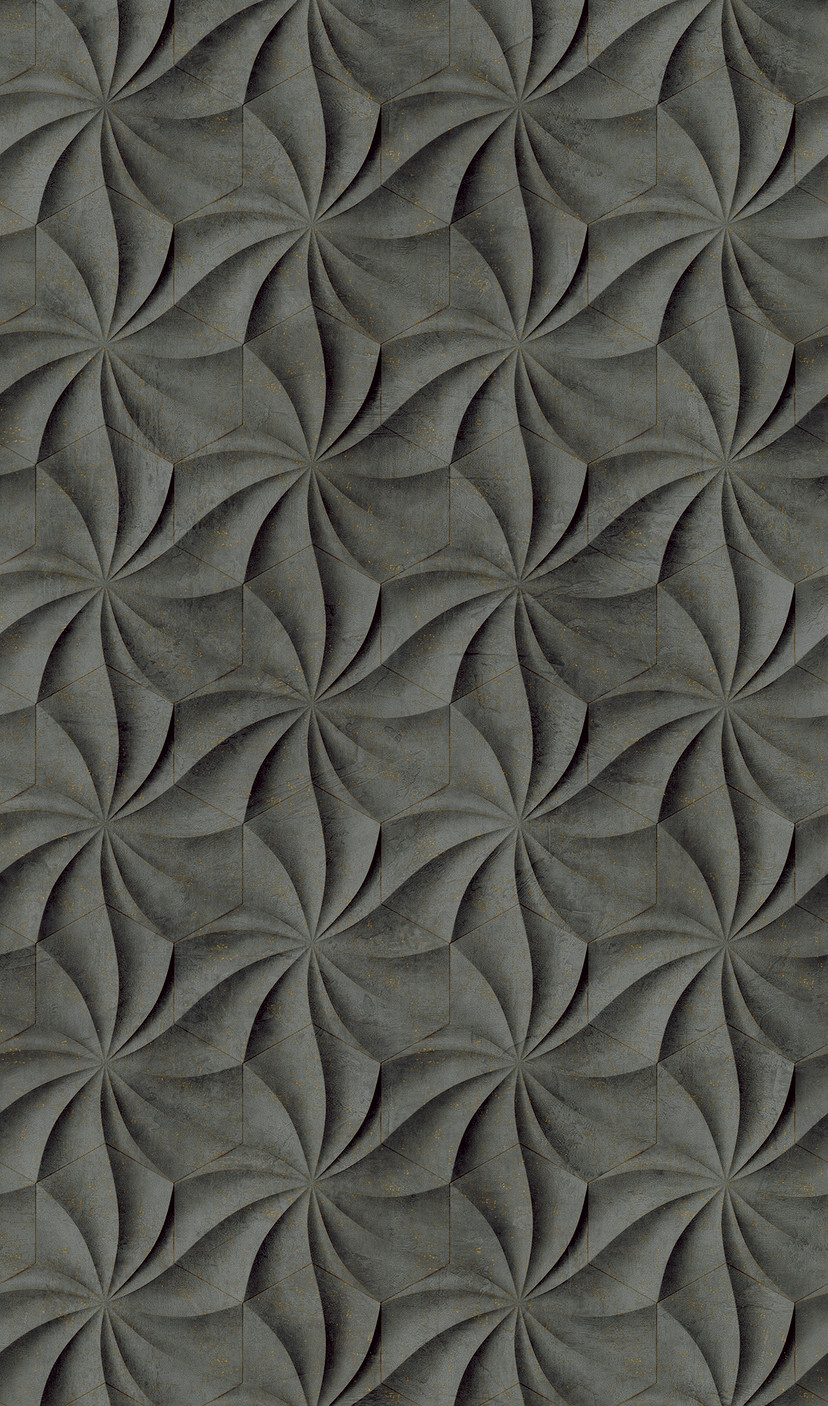 Klassisk 3D-tapet Antracit, Grafisk 2,70 x 1,59 m