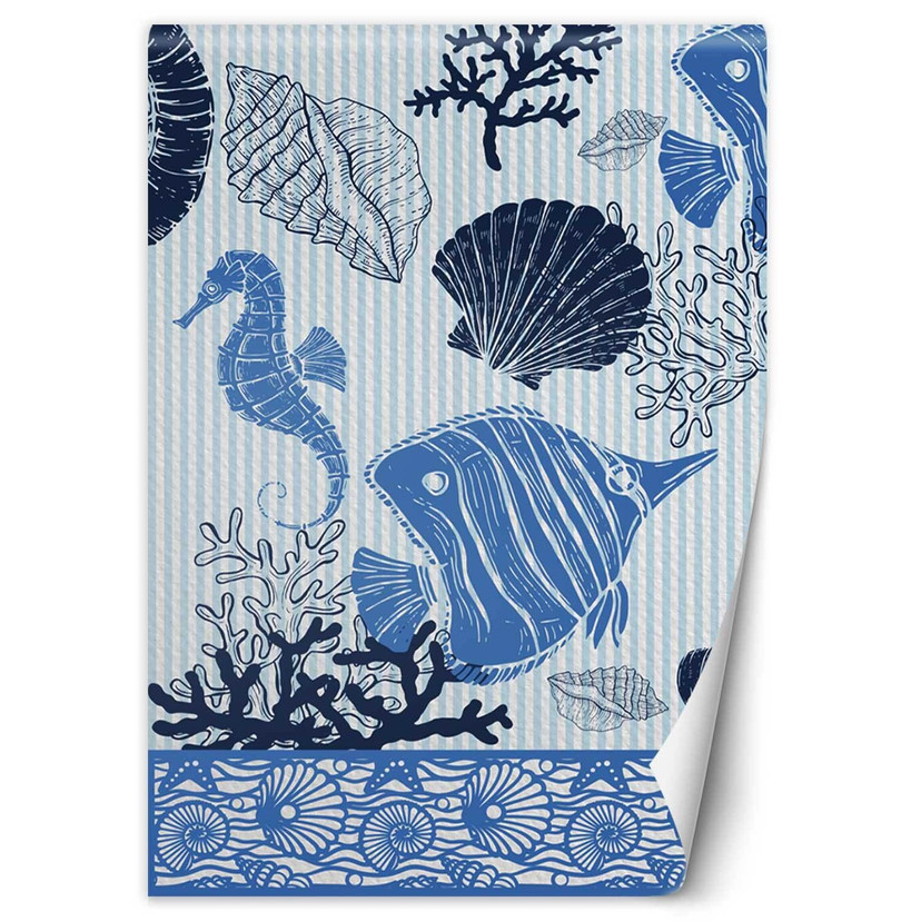 Fototapete, Fische und Muscheln