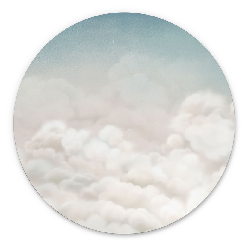 Tableau Nuages Paisibles - Oliver Robins - Alu-Dibond - Rond