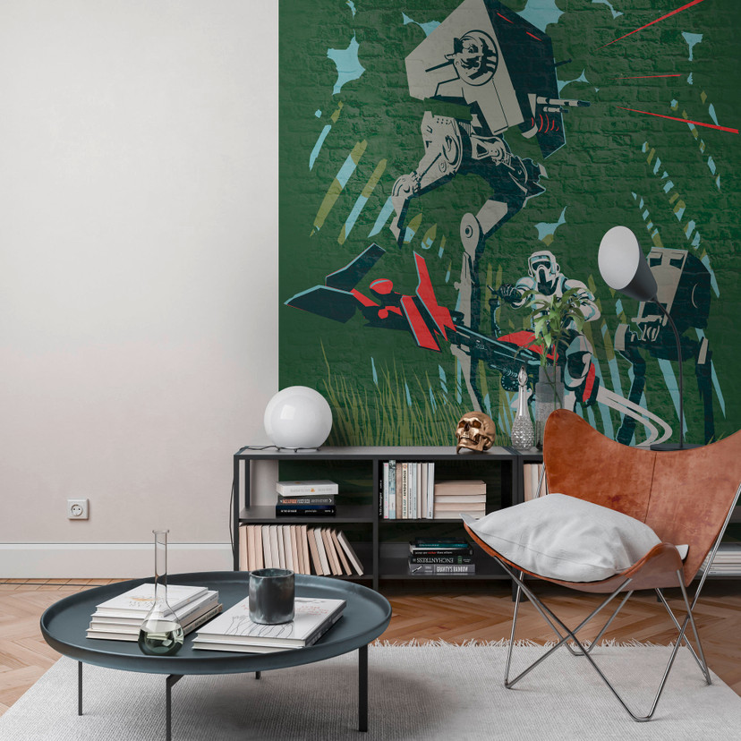 Vlies Fototapete - Star Wars Classic Concrete Endor - 200 x 280 cm