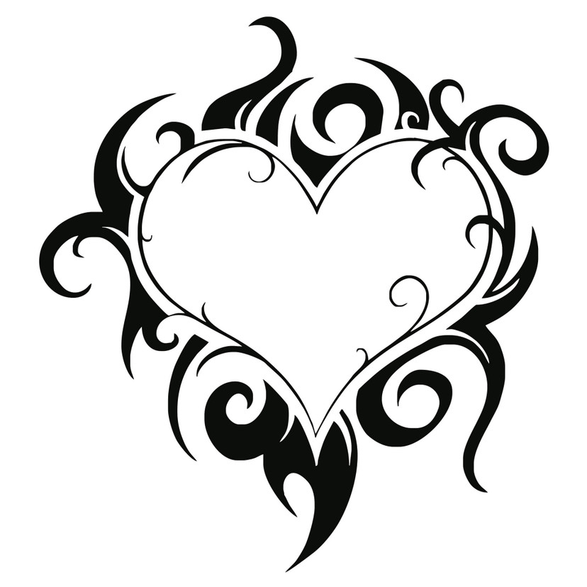 Wallsticker Flammende Hjerte