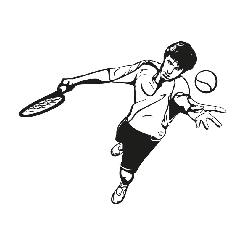 Sticker mural - Joueur de tennis