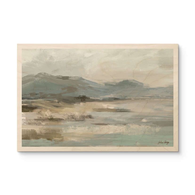 Holzbild Sanfte Küstenlandschaft grau - Cheney