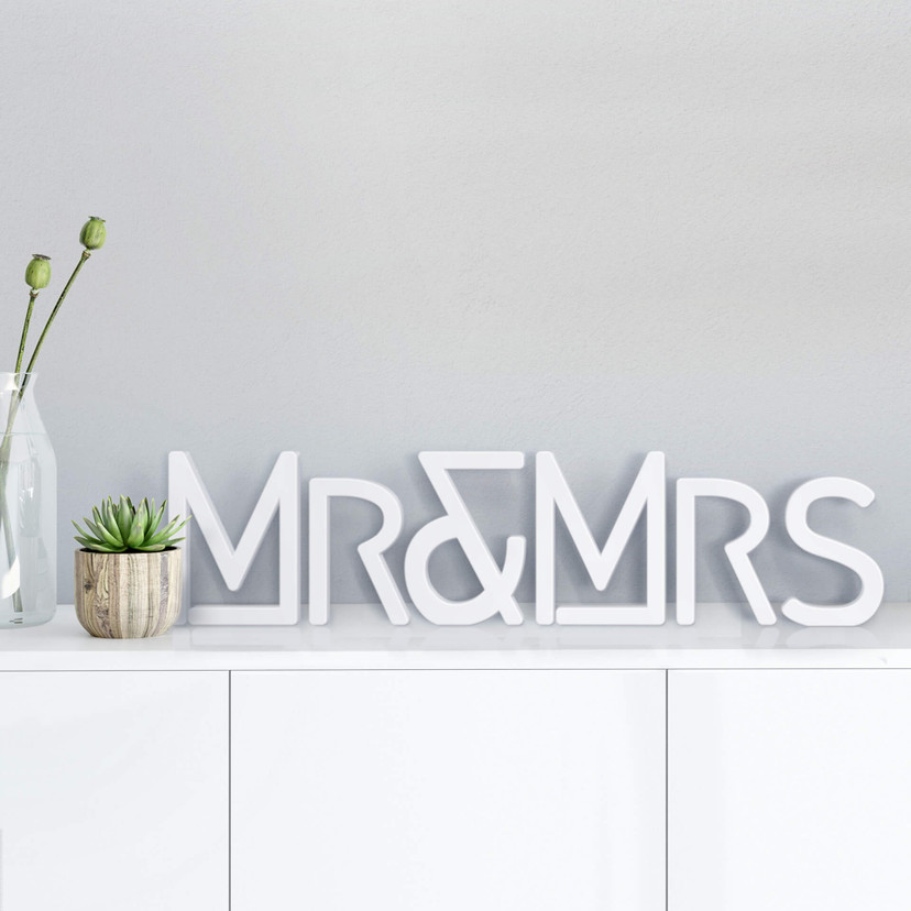Dekoracyjne litery 3D Mr & Mrs -Modern-