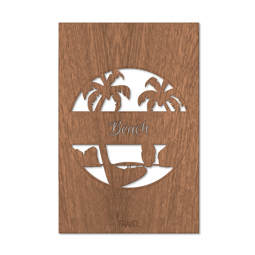 Mahoniowy obraz dekoracyjny - Travel Beach