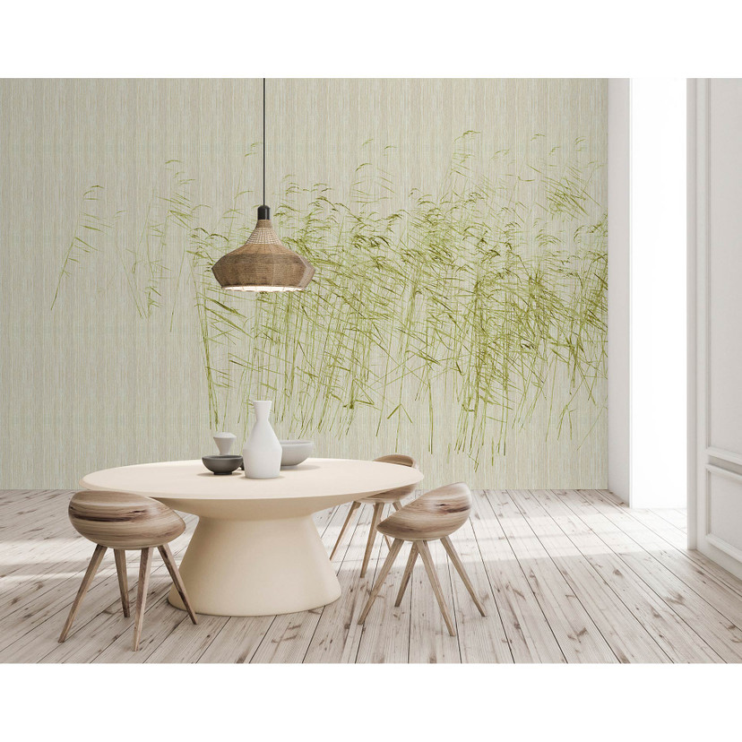 Fotomural Paredes de Patel 3 At The Pond 1 verde, beige