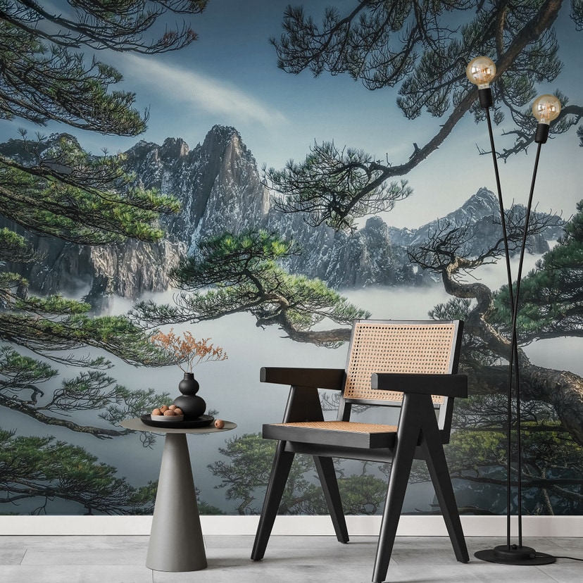 Fototapeta las sosnowy w górach Huang Shan - NingYun Ye