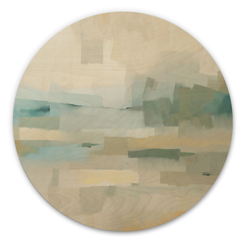 Trätavla Velvet Dusk - Abstrakt Landskap - Sir Edward x Grigory Gladarev - Rund