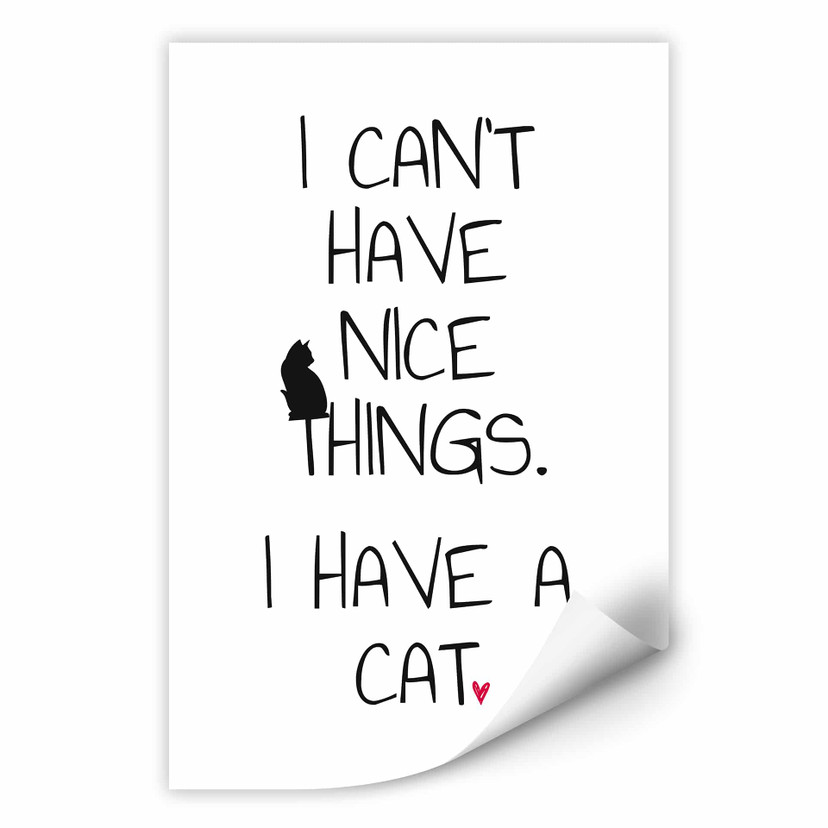 Wallprint I can't have nice Things - Cat