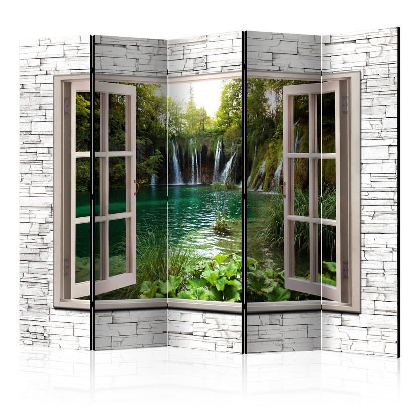 Screen room divider - Grøn skat, 3-delt