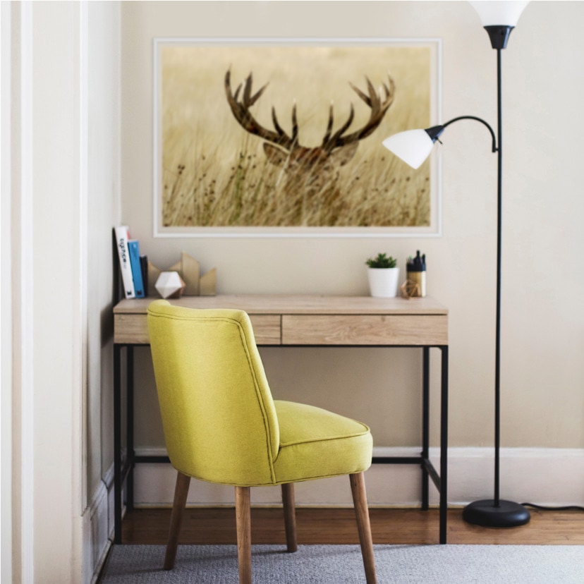Muurprints Waakzaam Hert