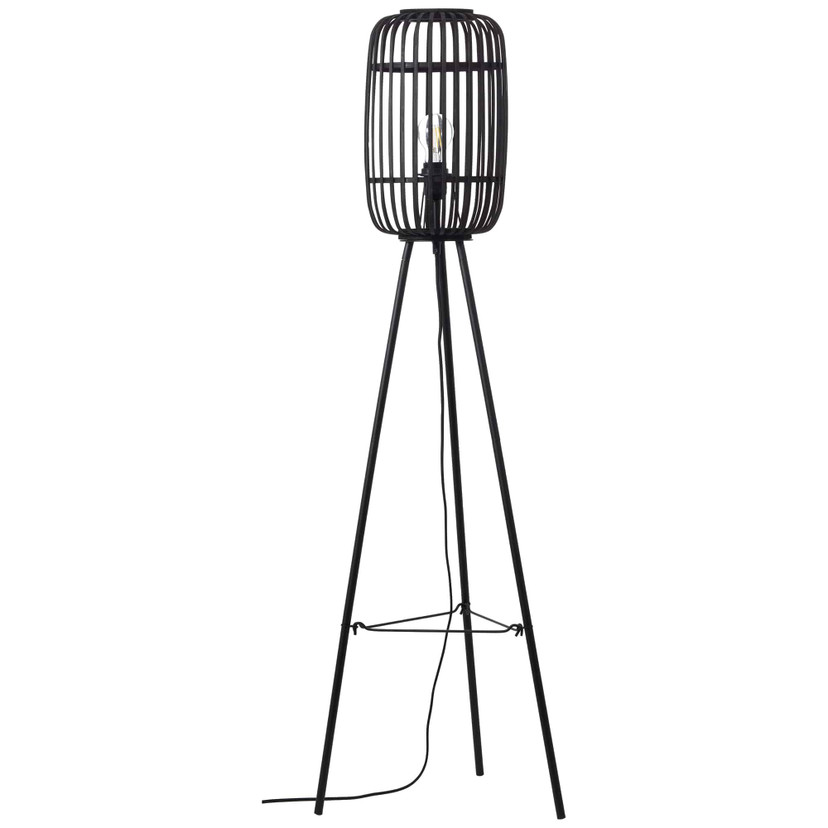 Stehleuchte Willi, braun, 130 x 45 cm, Bambus Stehlampe