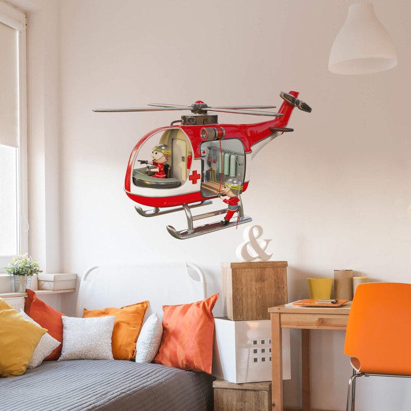 Wallsticker - Michel Agullo - Redningshelikopter