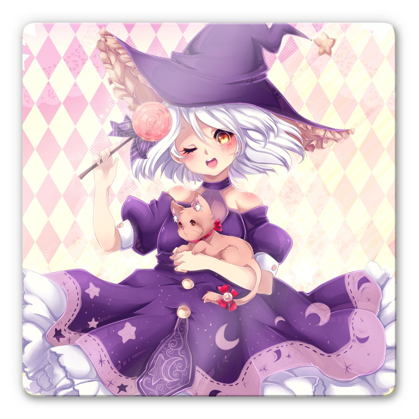 Tableau sur verre La Doll Blanche - Little Witch