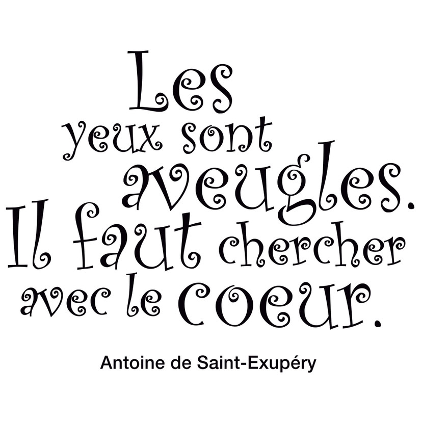 Wallsticker Les yeux sont aveugles..