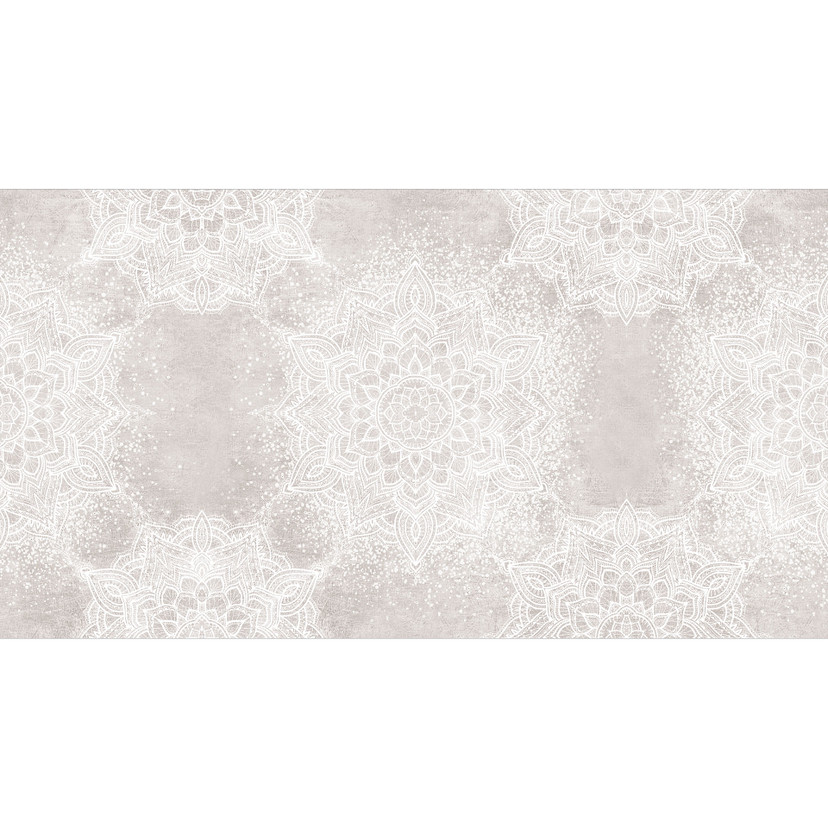 Delikatna mandala na szaro-beżowej fototapecie - Bloomery Decor