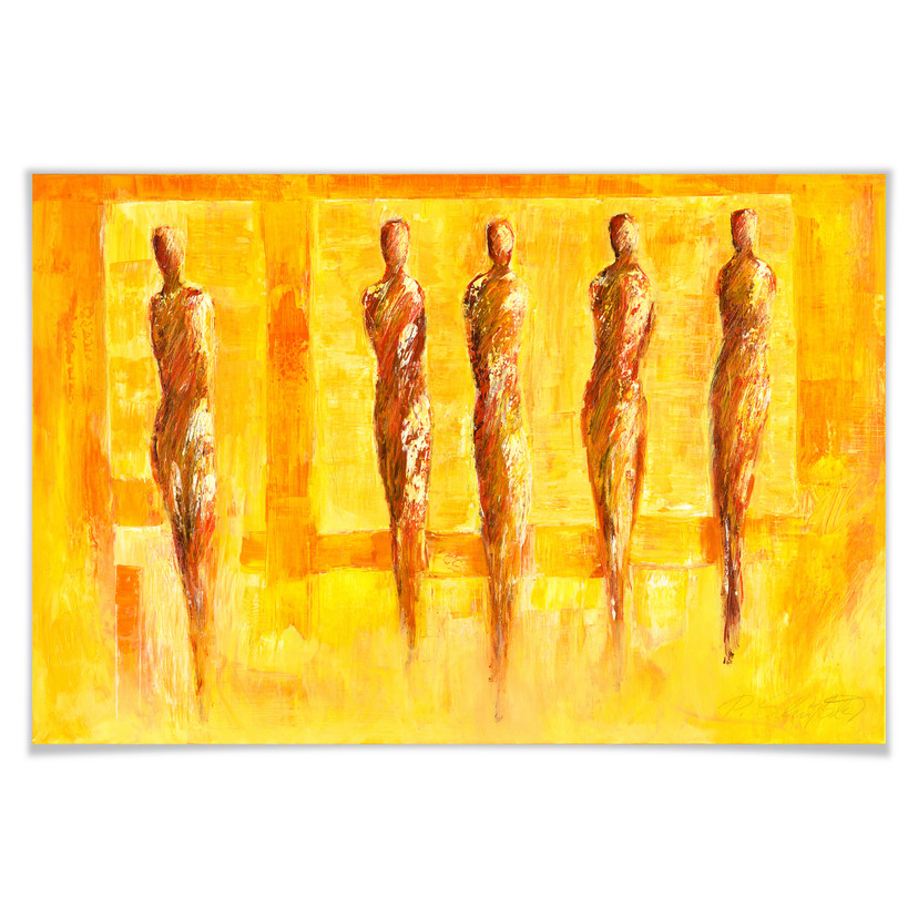 Poster - Schüßler - Cinq figures jaunes