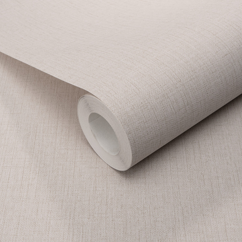 Moderno papel pintado no tejido liso sin PVC en color beige