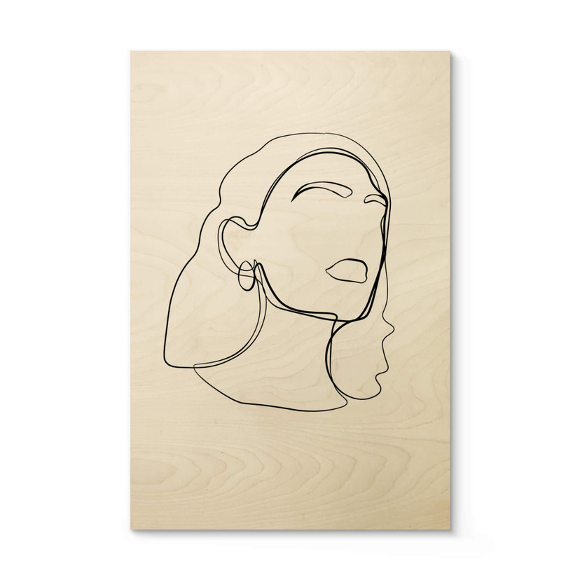 Plakat drewniany NKTN - Line Art - Podążaj za marzeniami