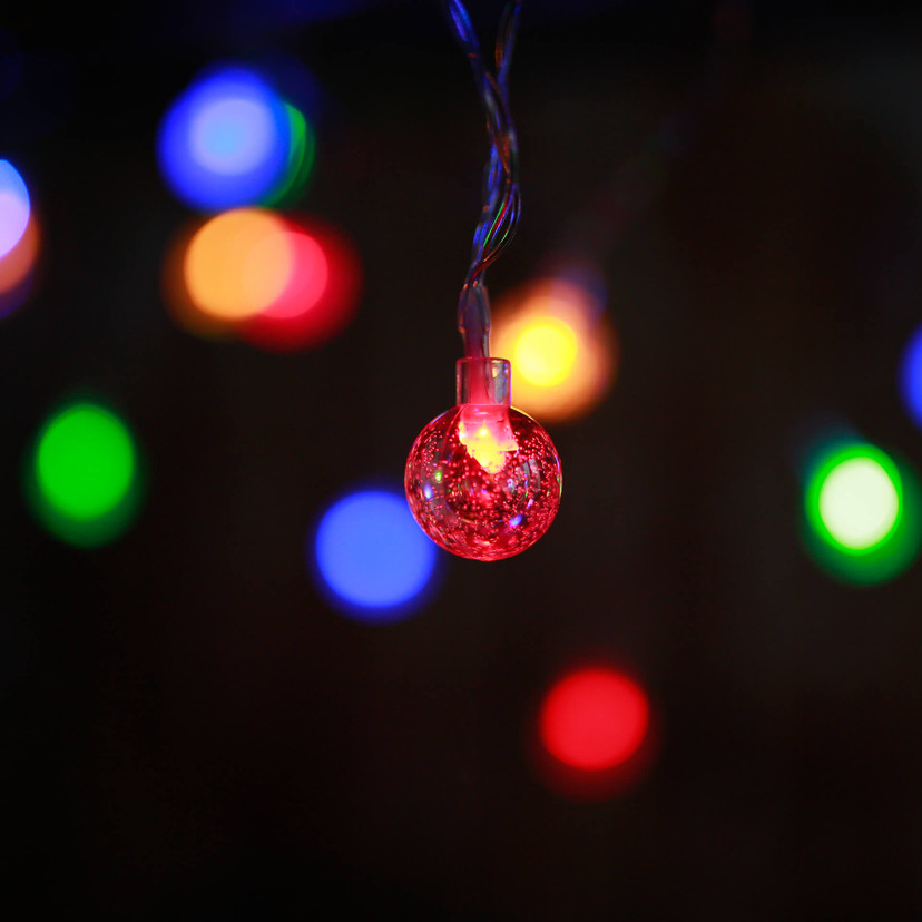 LED Lichterkette Glühbirnen mehrfarbig