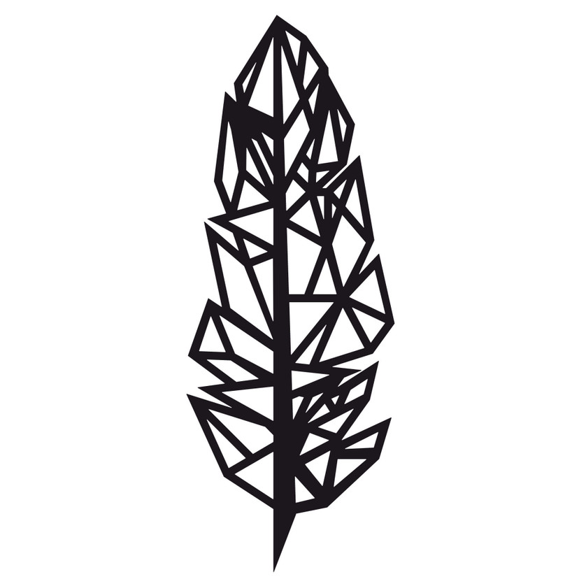 Muursticker origami veer