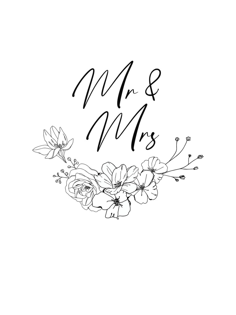 Poster Mr & Mrs+ Testo personalizzato