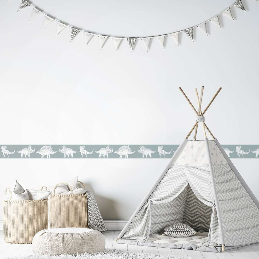 Børnetapet, non-woven tapet Kids Walls grå, hvid