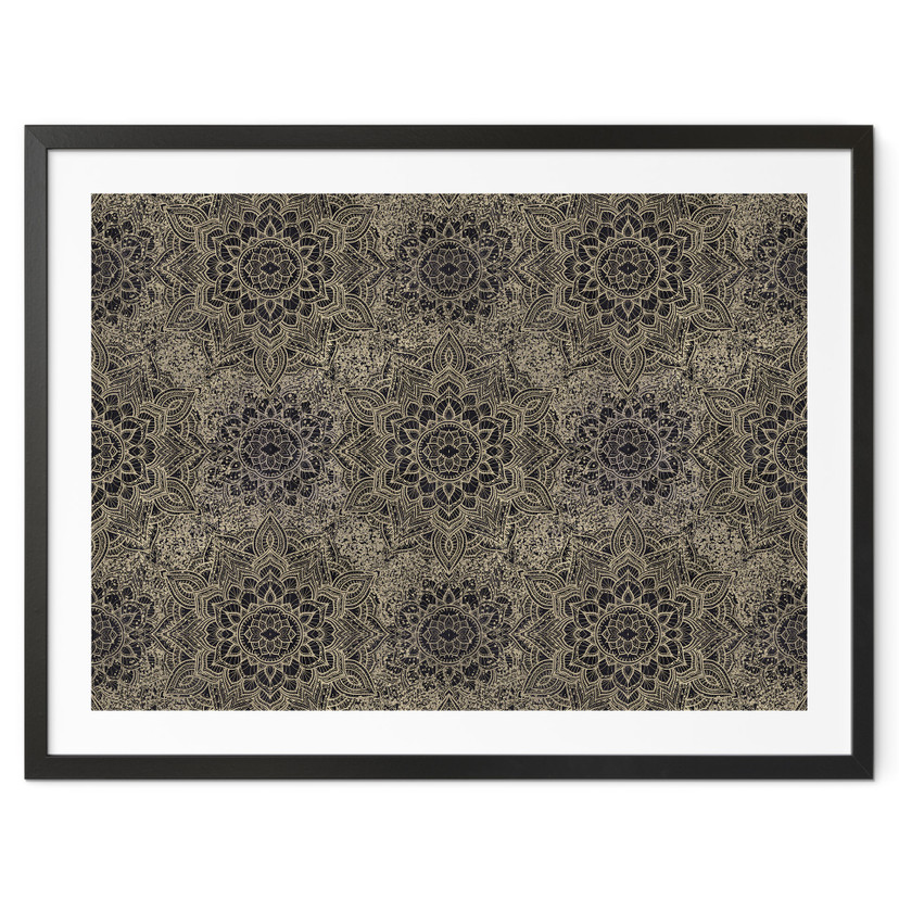 Plakat Mandala Boho Antique Gold - Bloomery Decor
