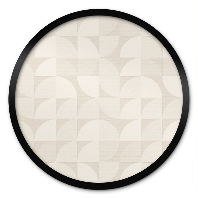 Plakat półokrągły w stylu retro - Bloomery Decor - okrągły