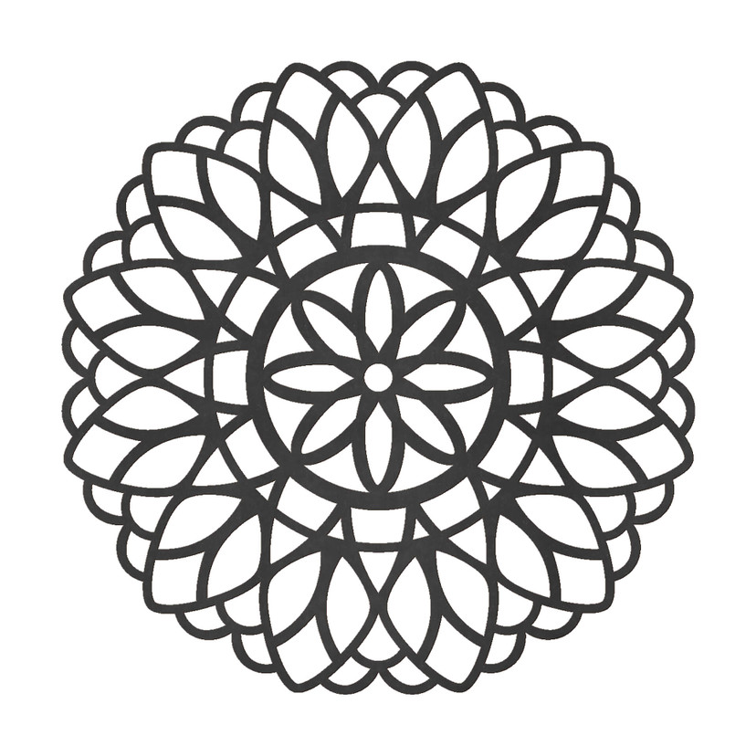 MDF - Dekoracja drewniana - Mandala Kwiat Życia - Okrągła