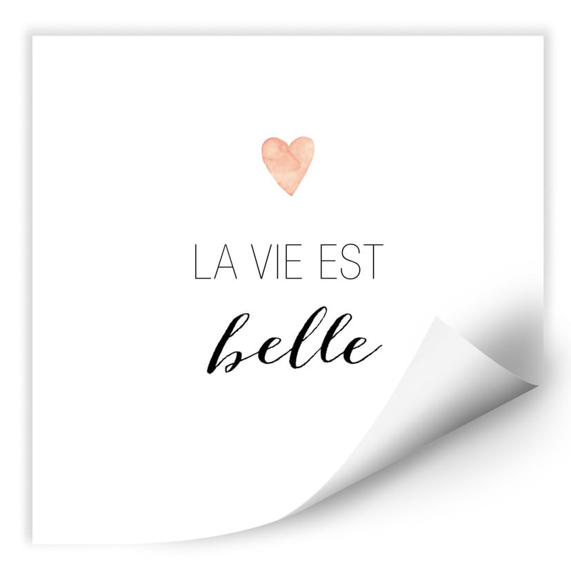 Wallprint Confetti & Cream - La vie est belle