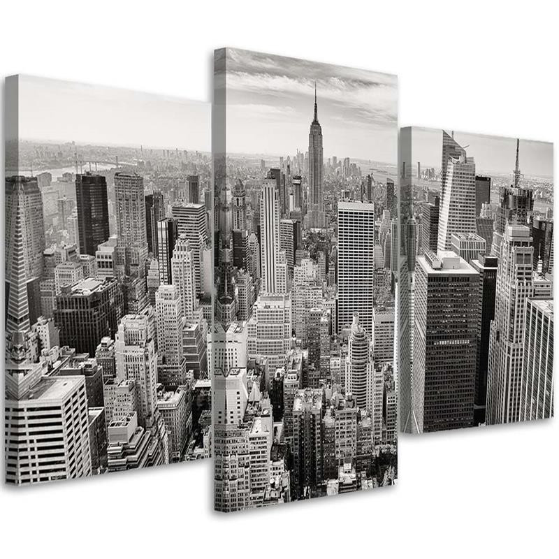 3 stykke lærredstryk, New York Manhattan City